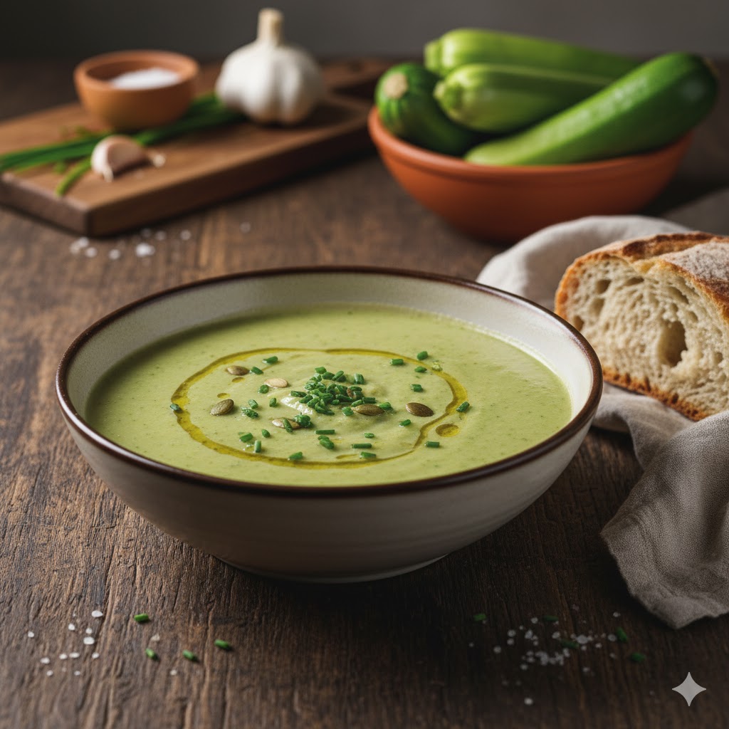 Crema de Calabacín servida