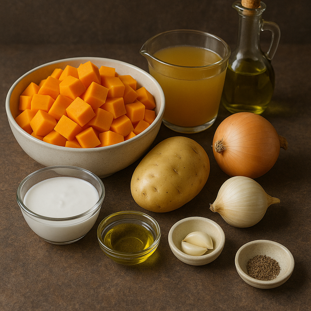 Ingredientes Crema de Calabaza Vegana