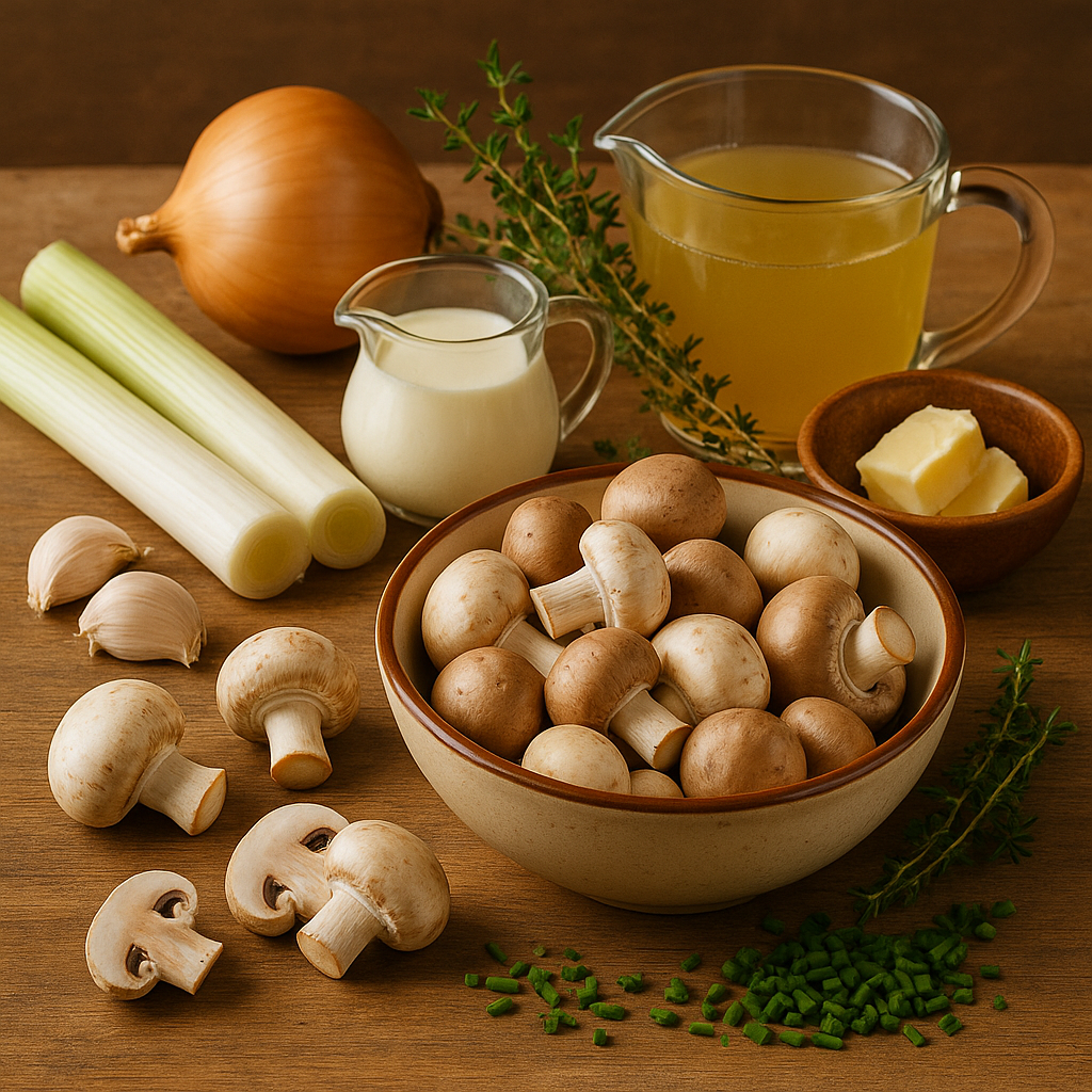 Ingredientes Crema de Champiñones