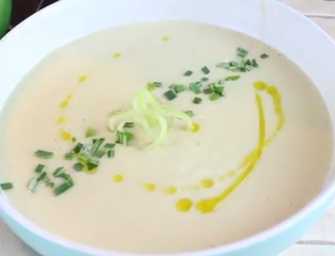Crema de Puerro y Patata (Vichyssoisse Caliente)