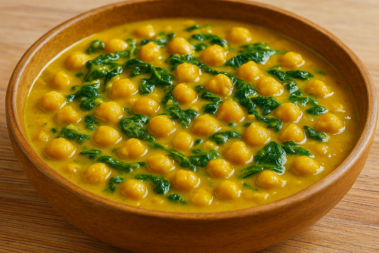 Curry de Garbanzos y Espinacas