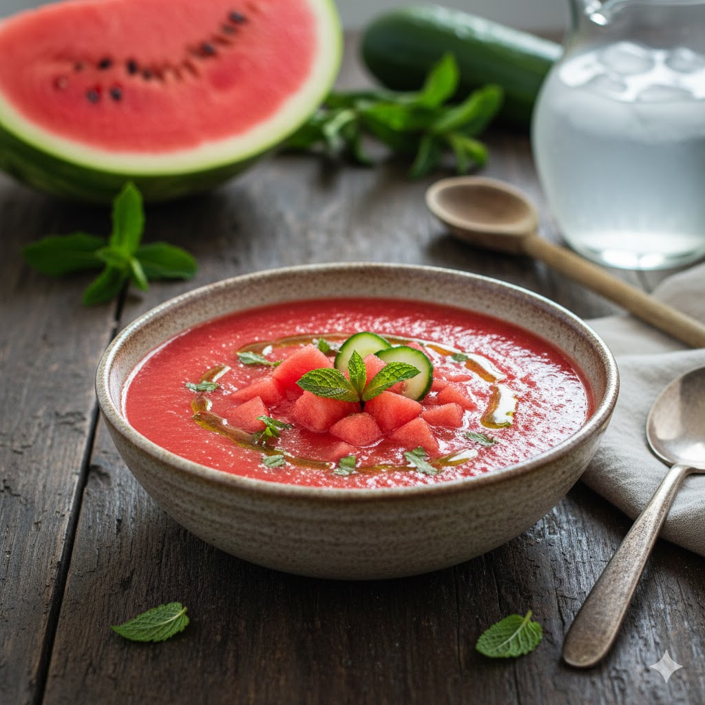 Gazpacho de Sandía servido