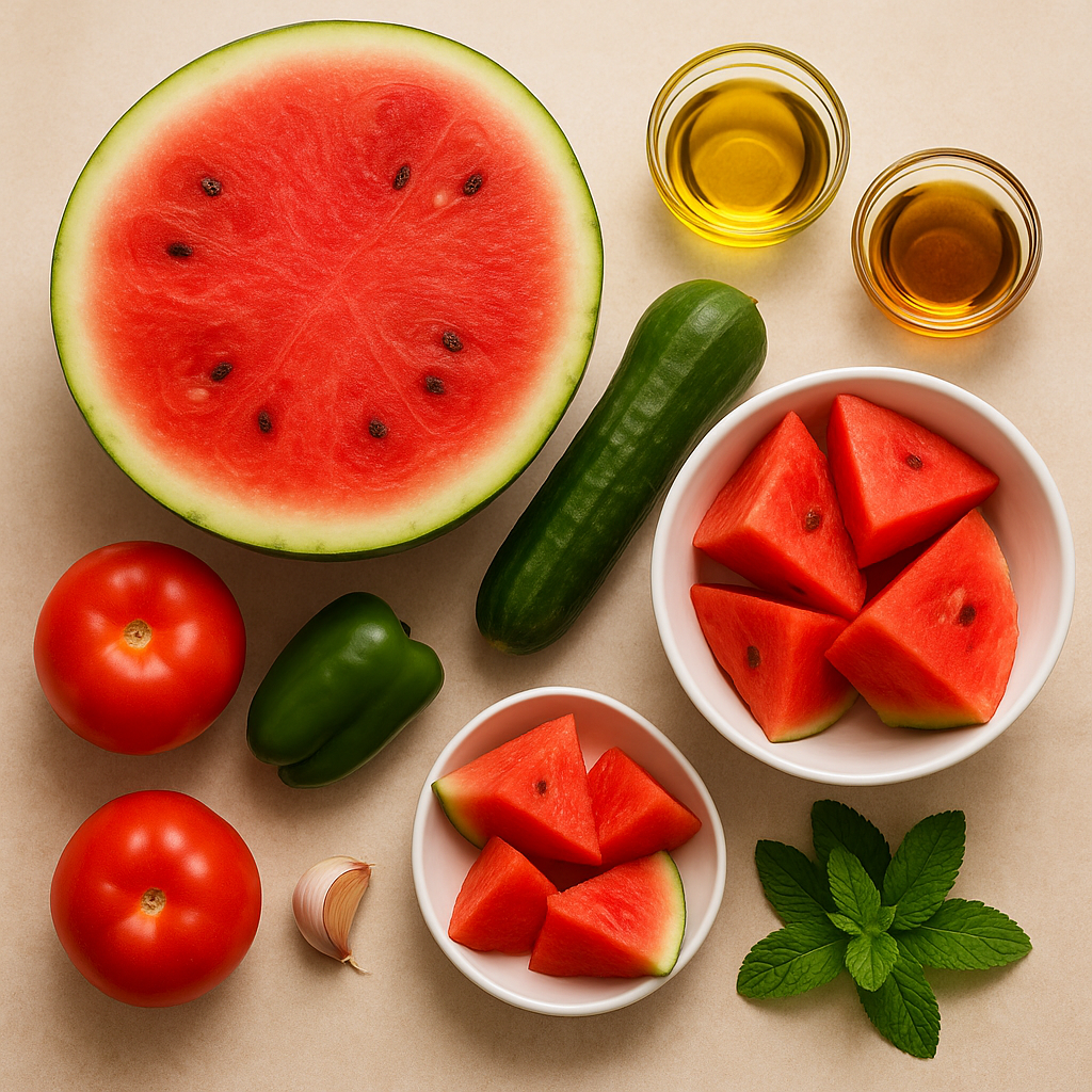 Ingredientes Gazpacho de Sandía