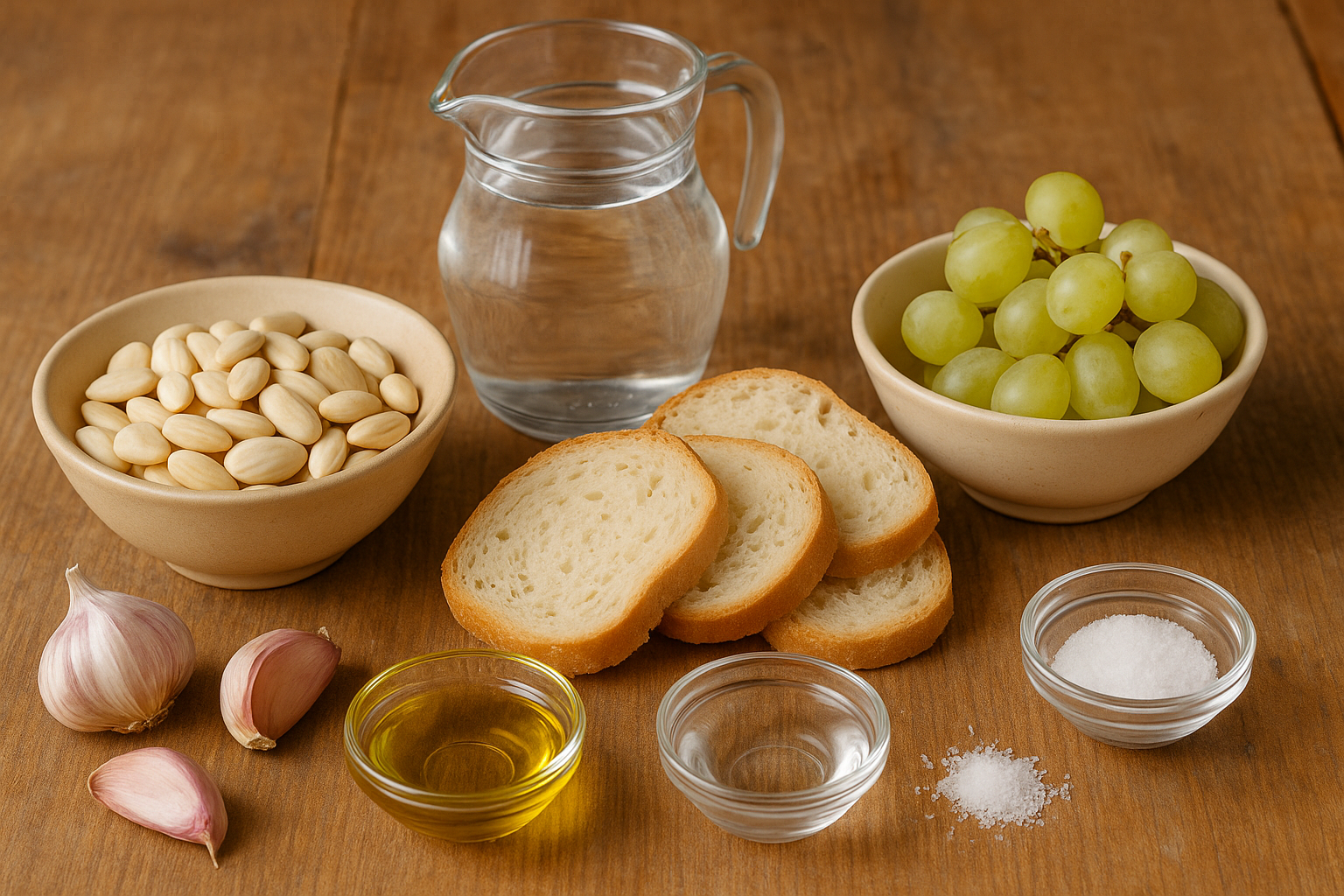 Ingredientes Ajo Blanco Malagueño