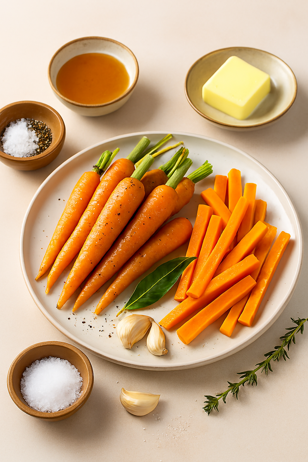 Ingredientes zanahorias sous-vide