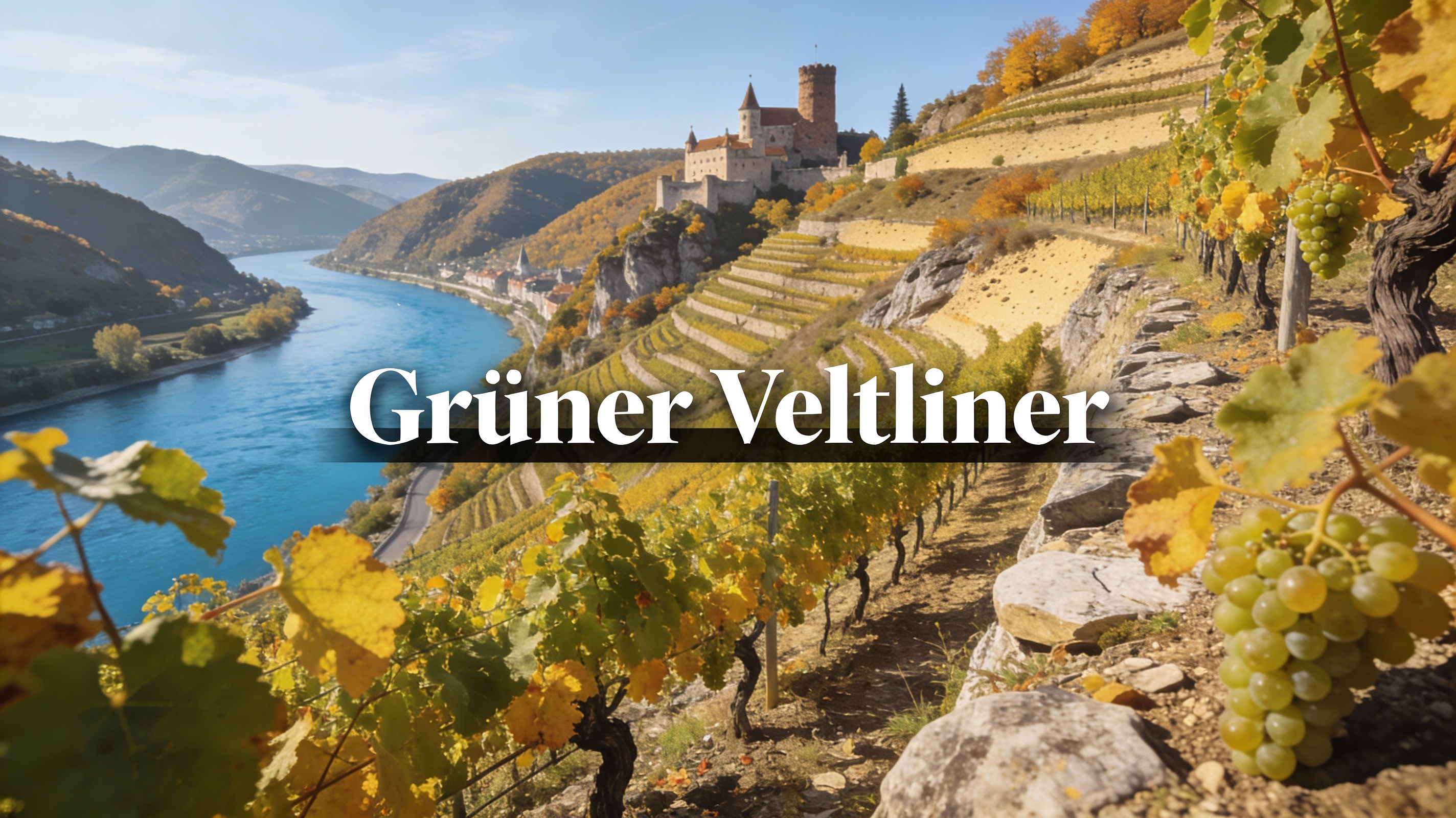 Viñedos de Grüner Veltliner en las terrazas del valle del Danubio en la región de Wachau