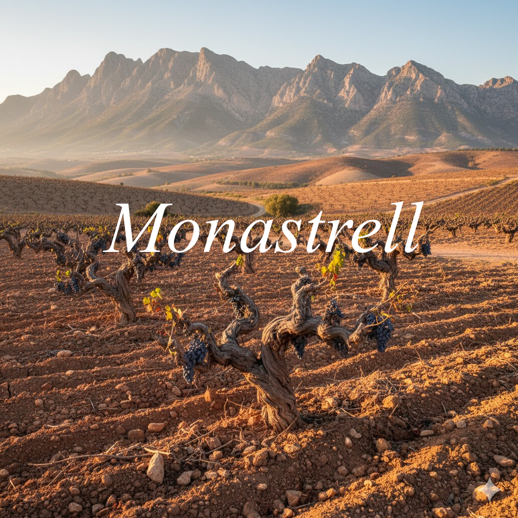Viñedos antiguos Monastrell secarral Jumilla con Sierra del Carche
