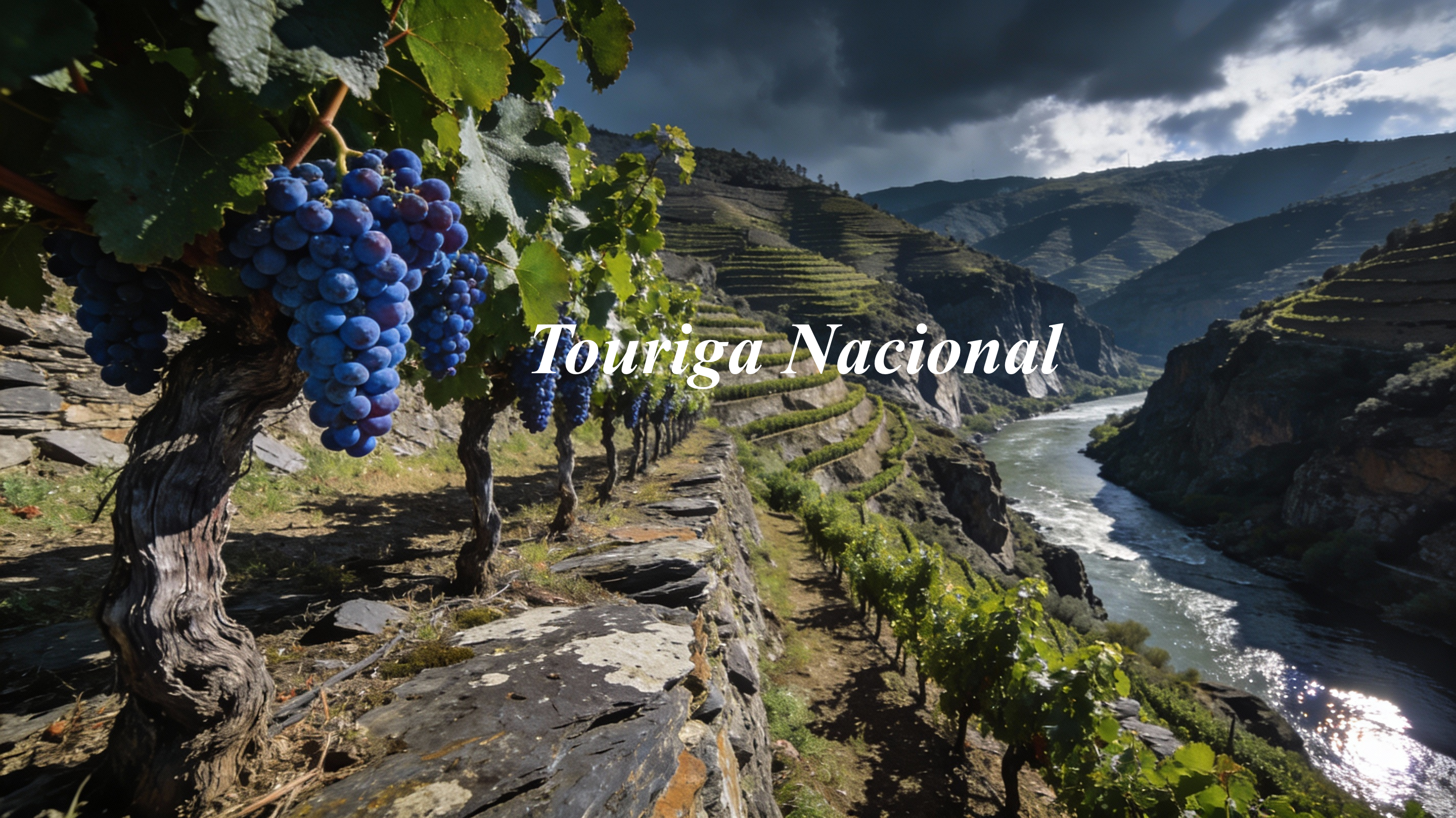 Viñedos antiguos de Touriga Nacional en las terrazas escarpadas del Alto Duero