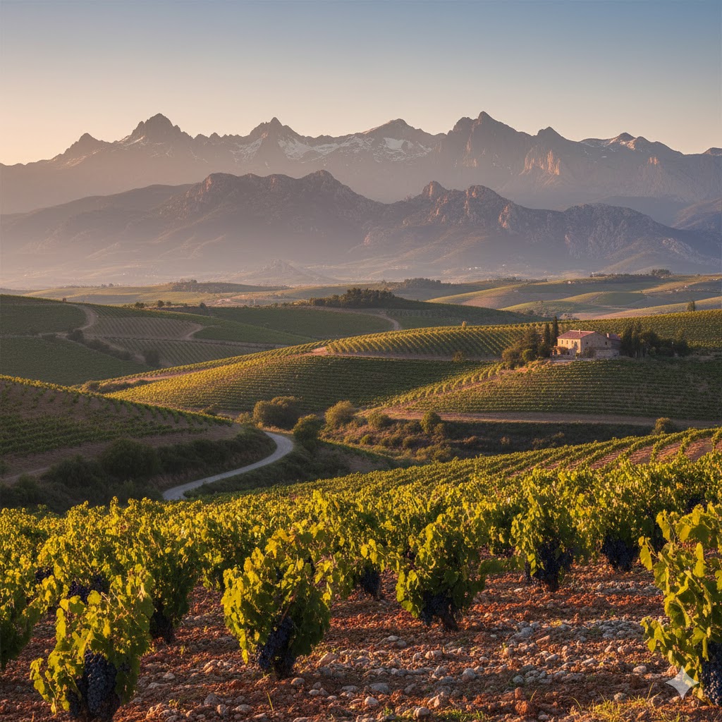 Viñedos Moristel Somontano Pirineos horizontes