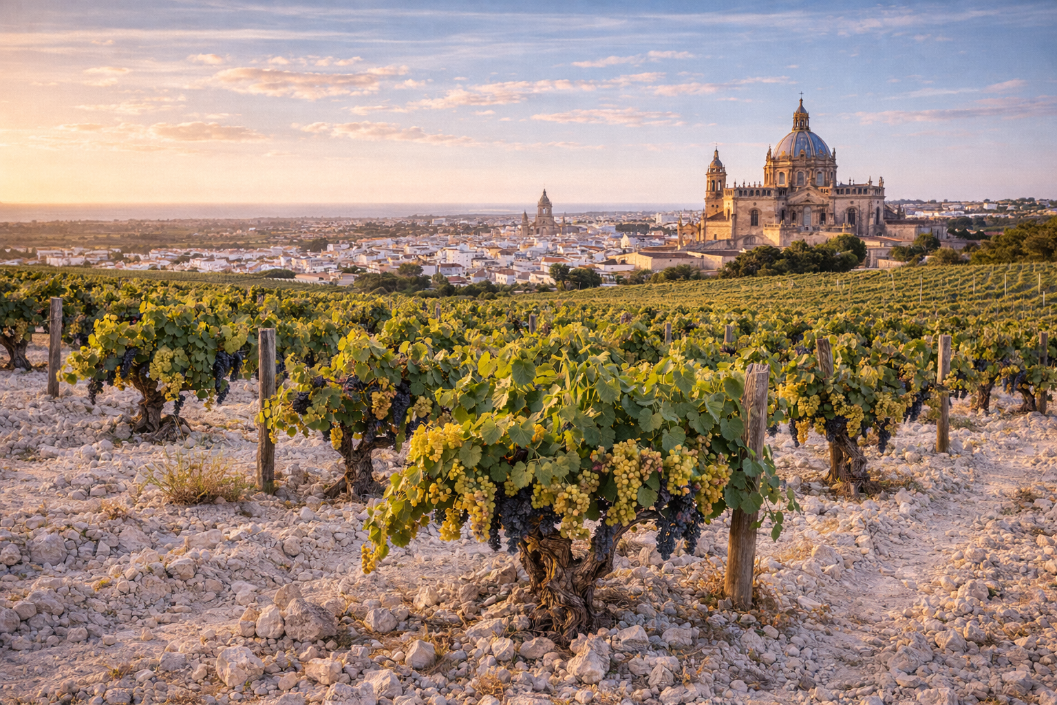 Albarizas Jerez viñedos Palomino catedral Sanlúcar