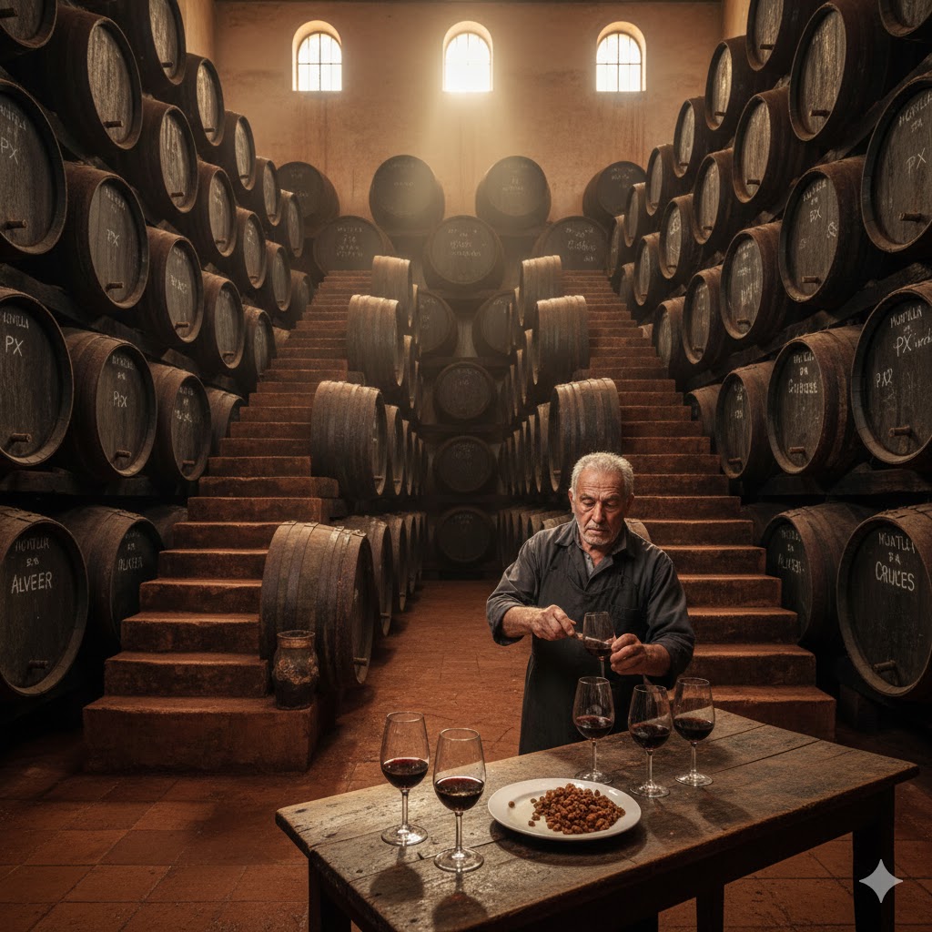 Bodega de PX: criaderas y solera en botas de roble (Montilla), crianza larga