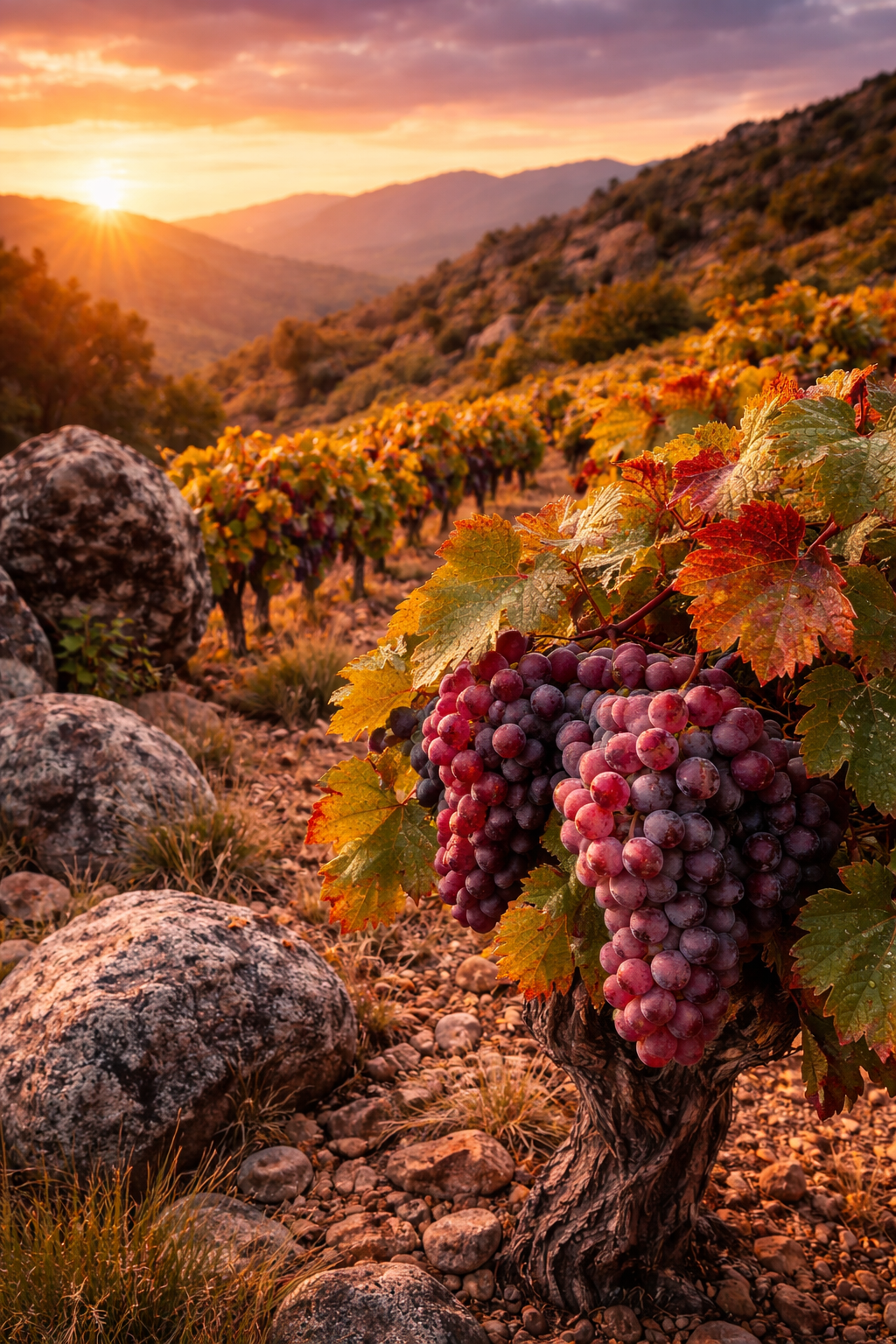 Viñedos Rufete Sierra Salamanca atardecer granítico
