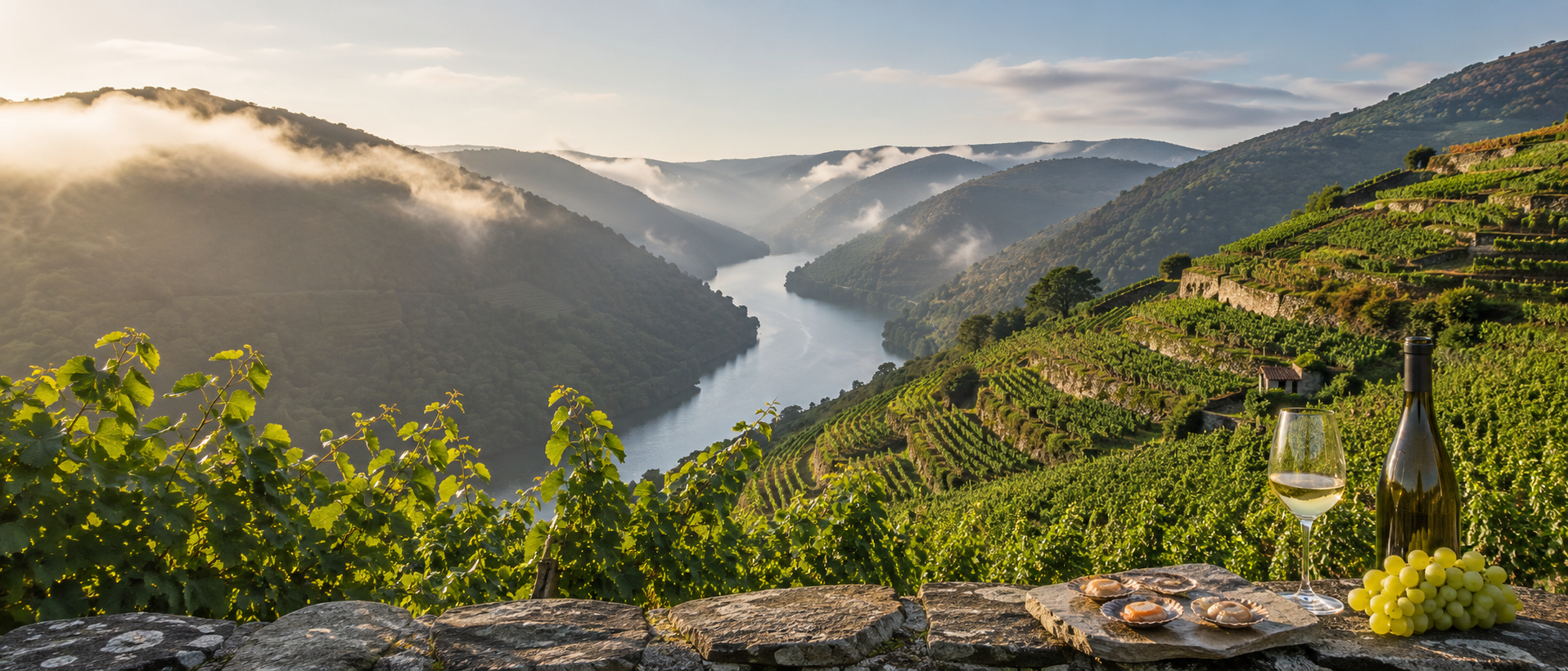 Vinos de Galicia: rías, valles, laderas y variedades atlánticas