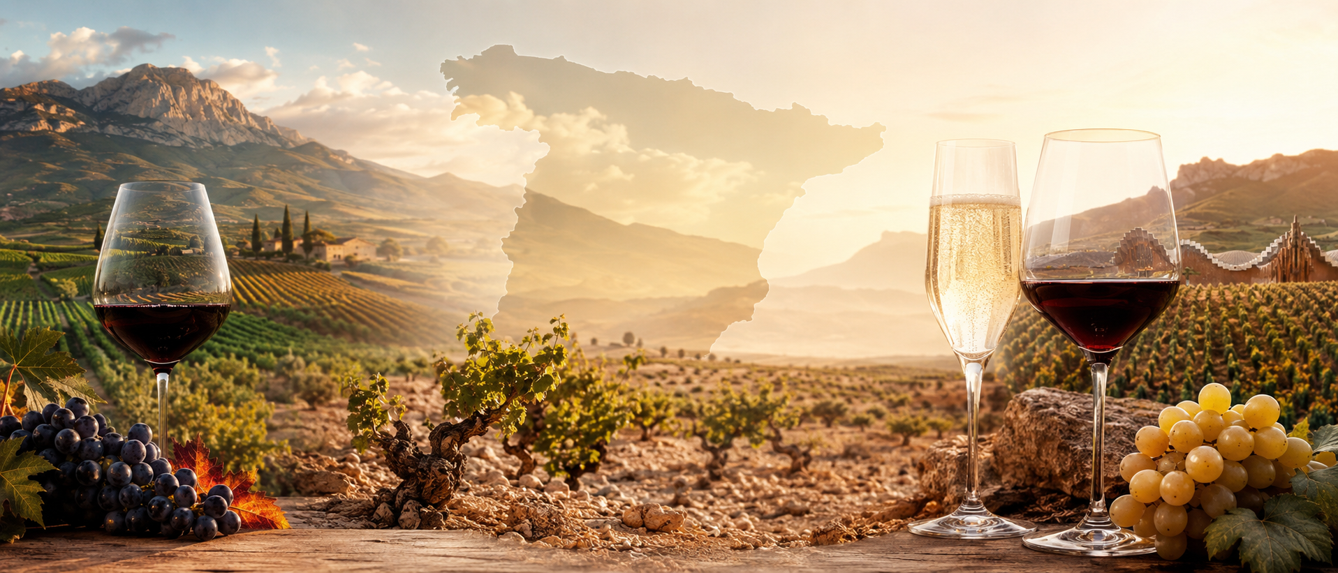 Zonas vitivinícolas supraautonómicas de España: Rioja, Cava, Jumilla y Ribera del Queiles