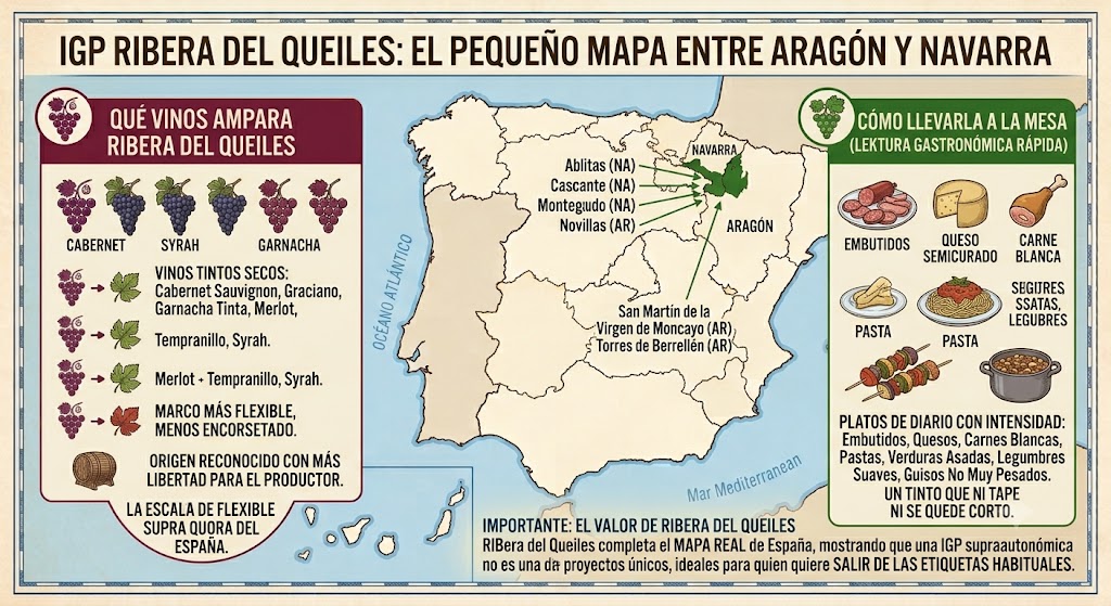 Viñedo en el valle del Queiles entre Aragón y Navarra