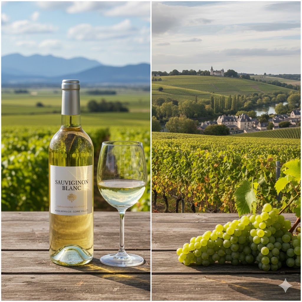 Copa Sauvignon Blanc pajizo verde reflejos lima vibrante