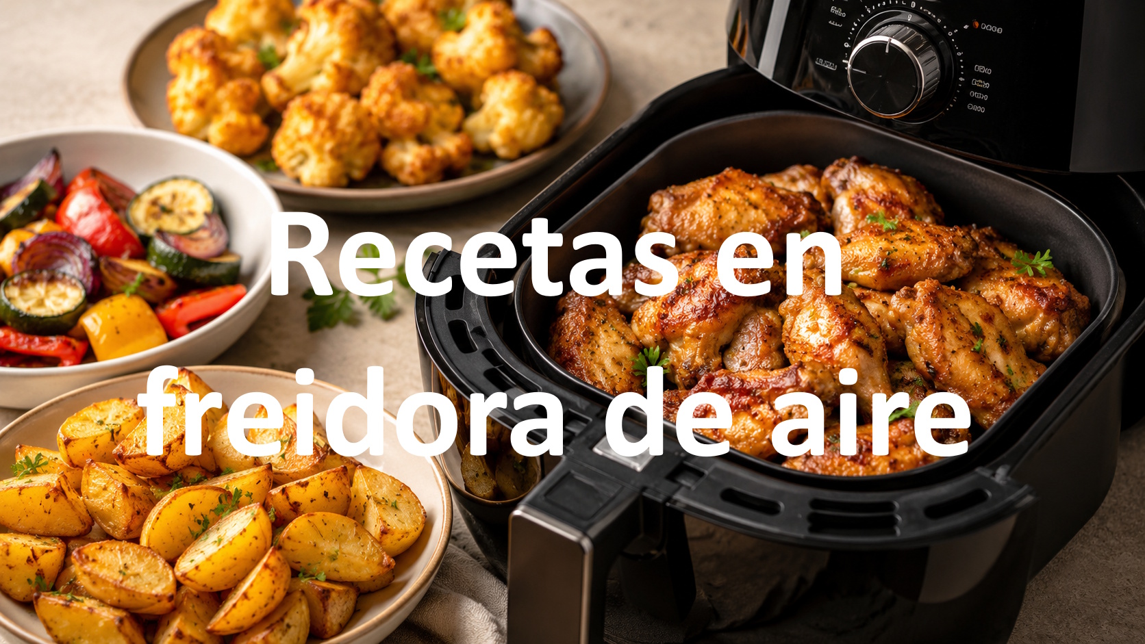 Recetas crujientes preparadas en freidora de aire