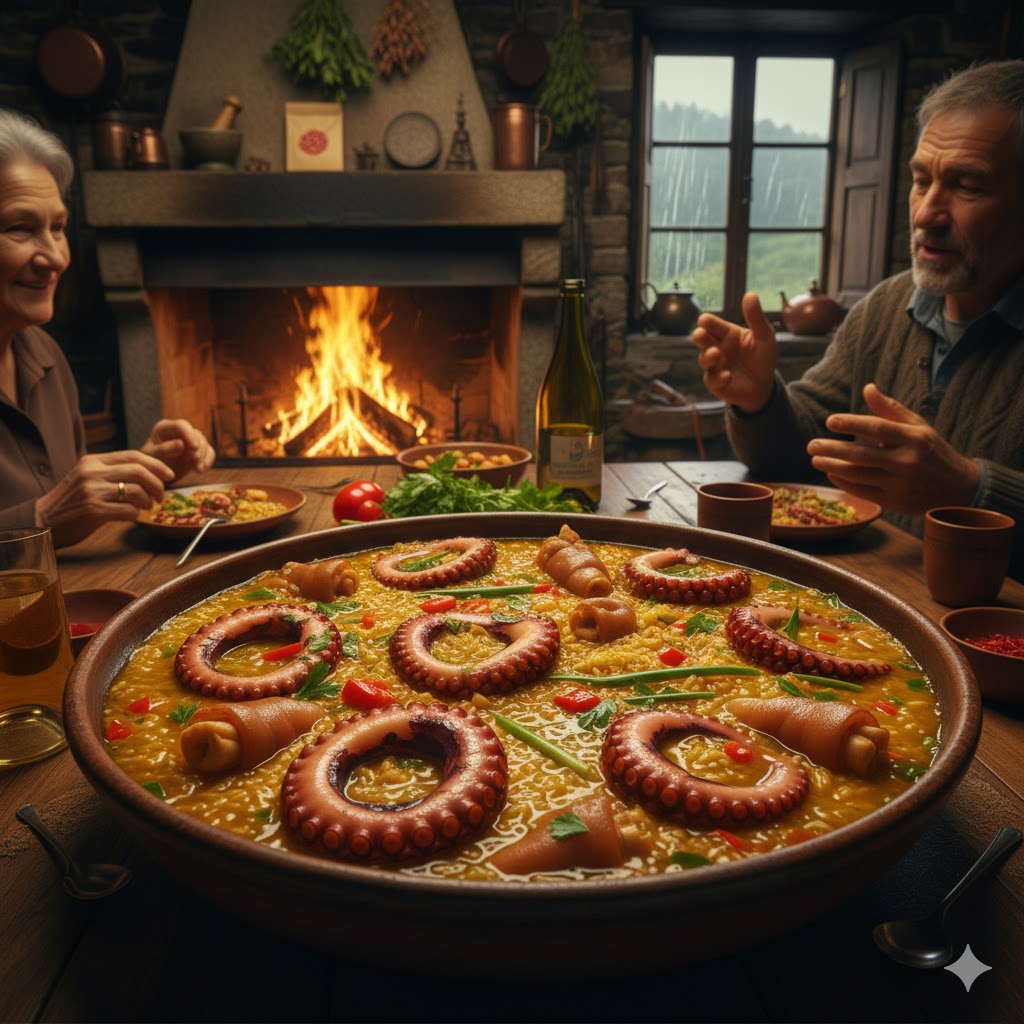Paisaje de costa cantábrica con acantilados, bosques verdes y pueblos pesqueros tradicionales