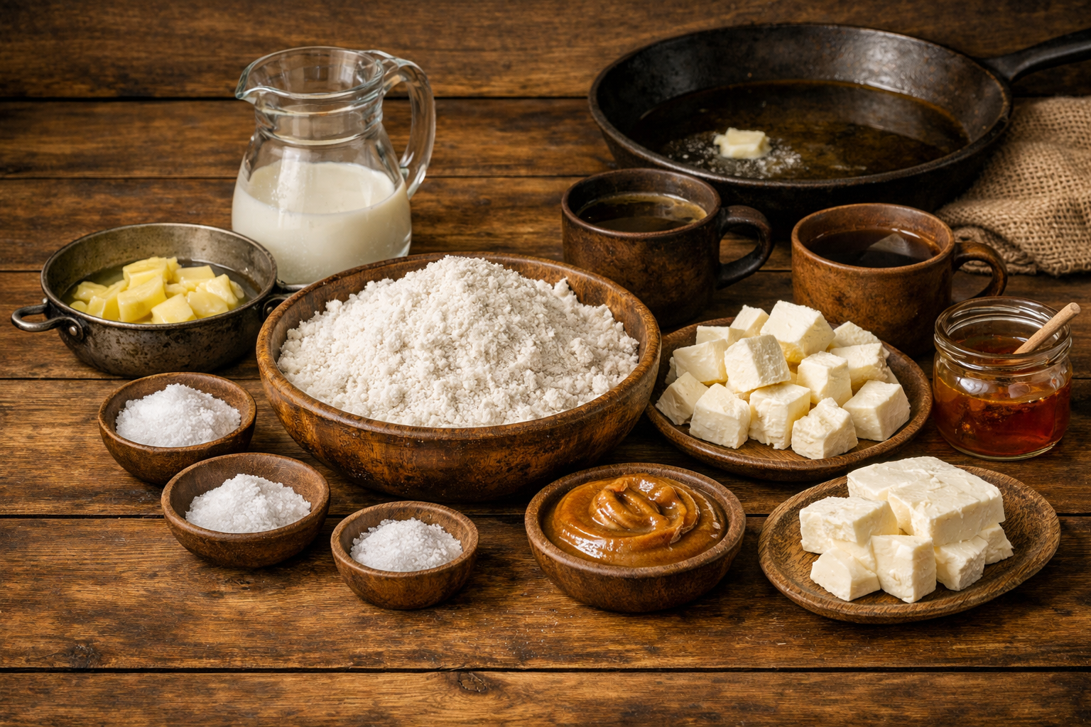 Ingredientes para preparar mbejú paraguayo