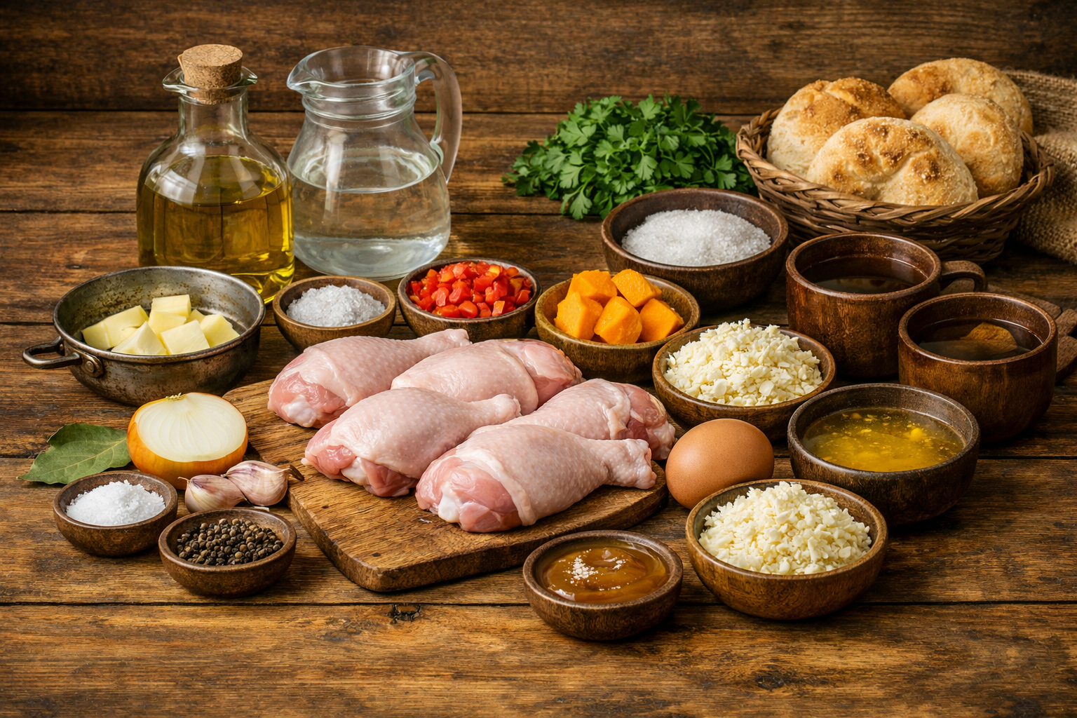 Ingredientes para preparar vori vori paraguayo